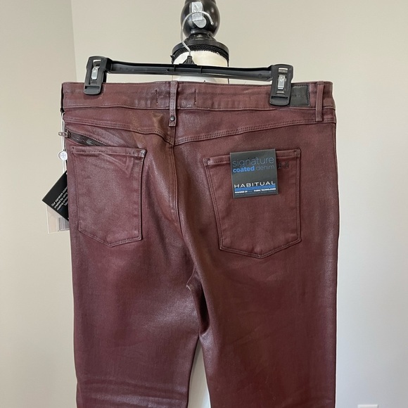 Habitual Coated Denim size 31 New Amalia Hi Rise Zippered skinny jeans concert - Picture 7 of 15